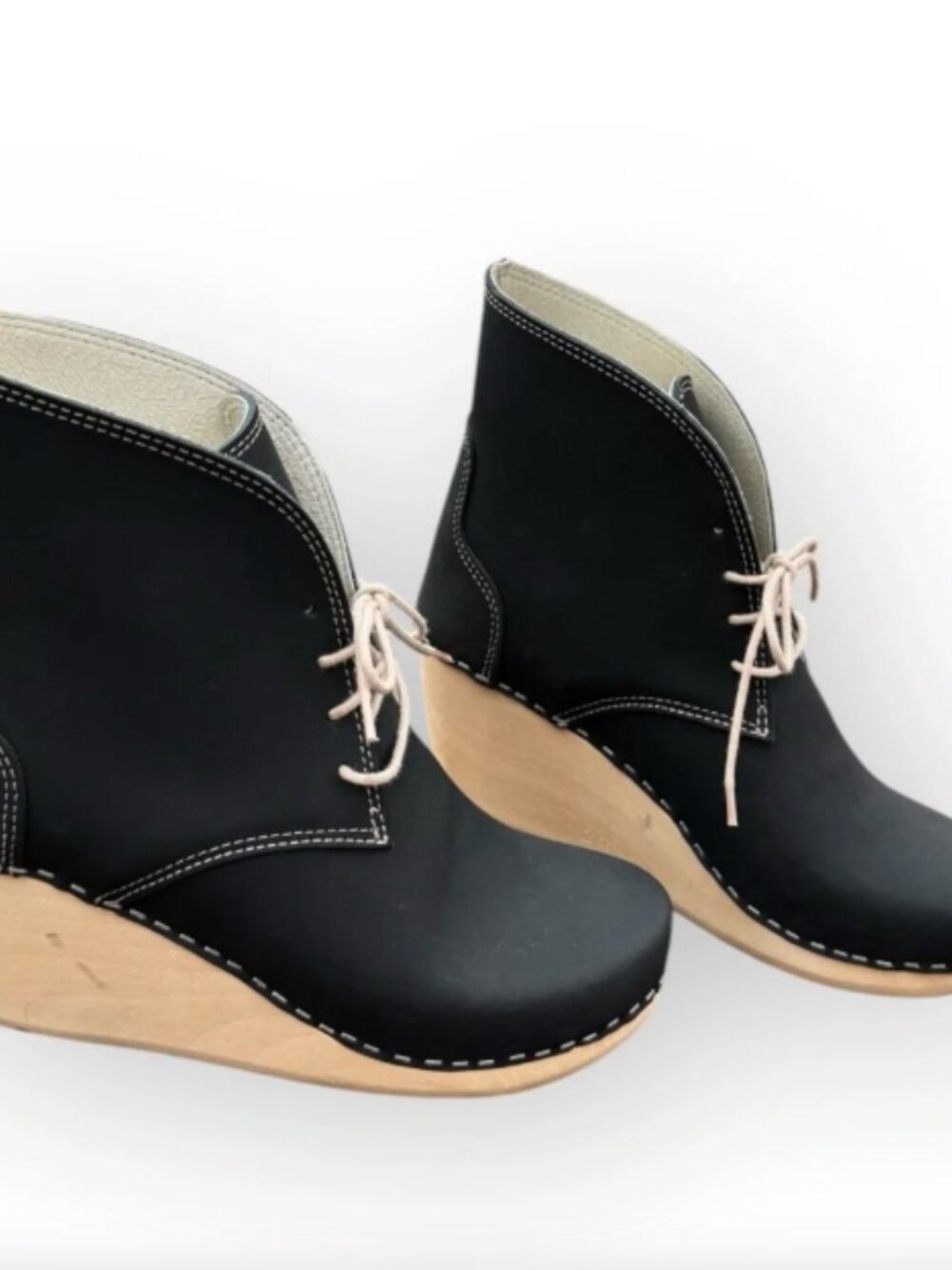 NEW! MAGUBA 8.5 Handcrafted Leather Wooden Clog Booties Ankle Boots